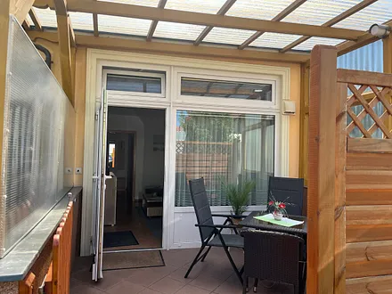 Blick auf den Bungalow 