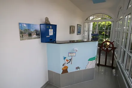 Rezeption / Übergabe der Schlüssel erfolgt mit Schlüsseltresor