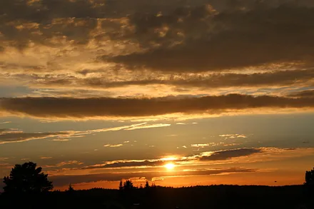 Abendstimmung vom Wohnbereich aus