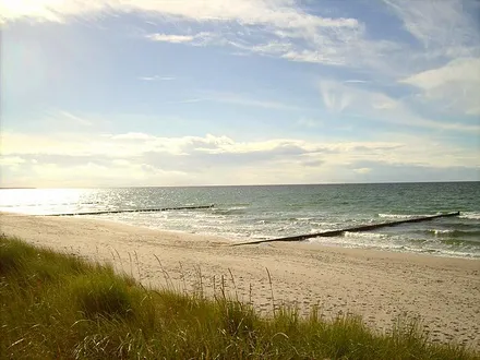 Ostseestrand linker Übergang im Herbst