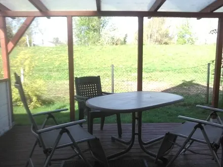 Blick auf den Radweg