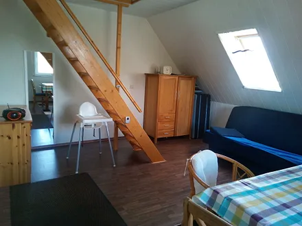 Wohnzimmer Treppe ins Schlafzimmer