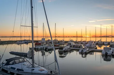 Der Hafen von Wiek ist ebenfalls sehr gut mit dem Fahrrad zu erreichen