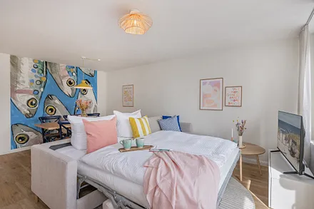 Schlafcouch ausgezogen