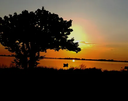 Sonnenuntergang am Wieker Bodden
