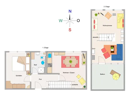 Der Grundriss der Wohnung