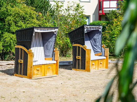 Das parkähnliche Grundstück der Residenz Dünengarten