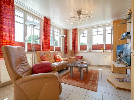 Der helle offene Wohnbereich