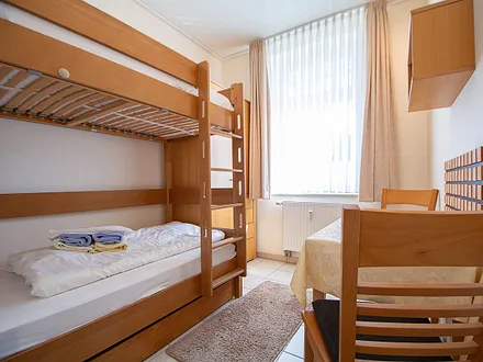 Das zweite Schlafzimmer mit Etagenbett
