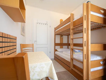 Das zweite Schlafzimmer mit Etagenbett