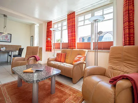 Der helle offene Wohnbereich