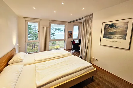 Schlafzimmer mit Dopplebett & Meerblick (bester Platz für den Sonnenaufgang)