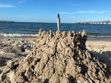 Der Strand in Binz ist 10 Autominuten entfernt.