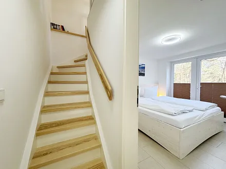 Blick ins Schlafzimmer