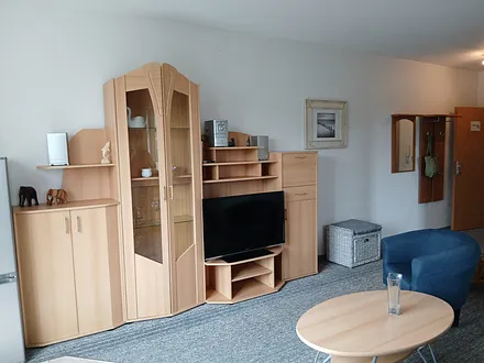 Schrankwand der Wohnecke