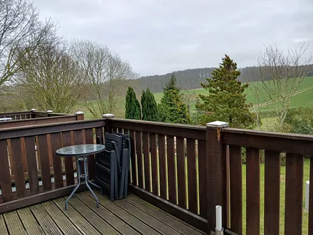 Balkon mit Sitzmöbel