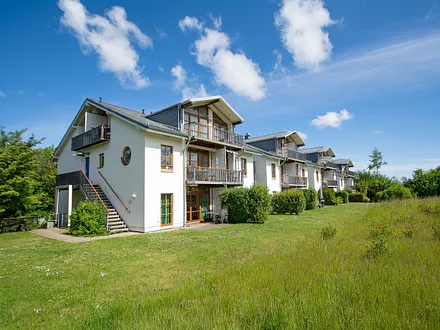 Die Appartementanlage Am Grün von außen