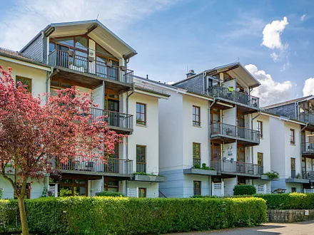 Die Appartementanlage Am Grün von außen