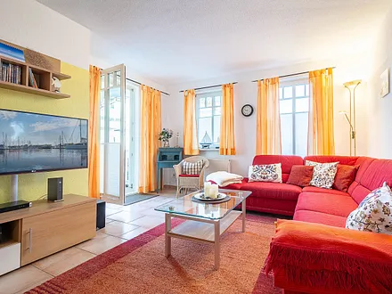 Der helle offene Wohnbereich