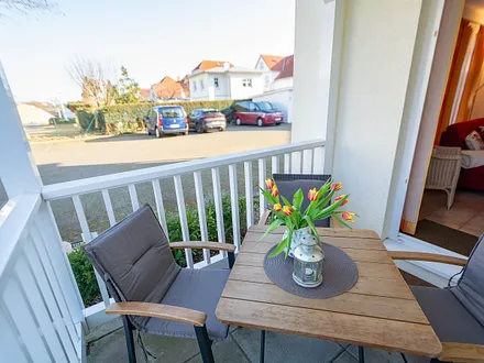 Die möblierte Terrasse