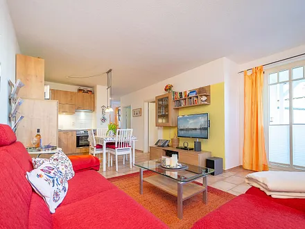 Der helle offene Wohnbereich