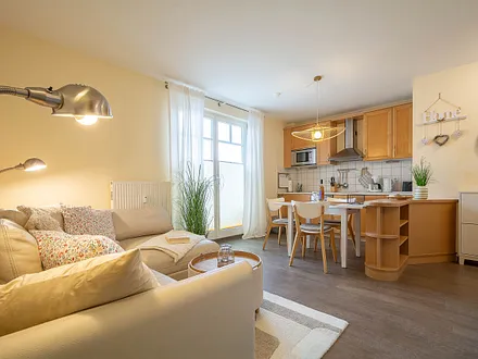 Der helle offene Wohnbereich