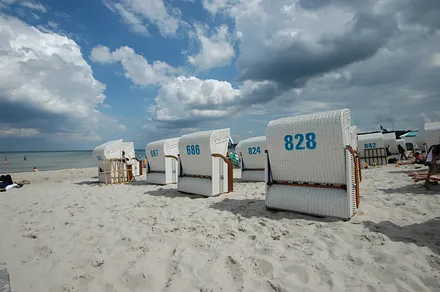 Der binzer Badestrand.
