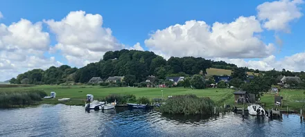 Baaber Bollwerk mit Blick zur Moritzburg (Ausflugslokal)