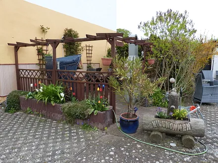 Grillecke mit Sitzplätzen