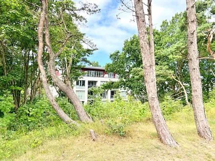 Blick von Promenade auf die Wohnung