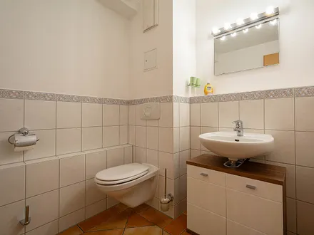 Das Gäste-WC im Erdgeschoss