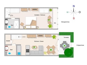 Der Grundriss der Wohnung