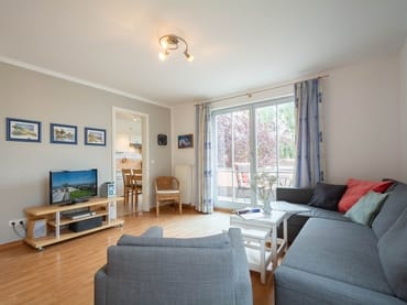 Der helle freundliche Wohnraum