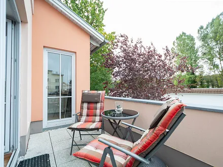 Der möblierte Balkon