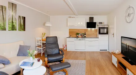 Wohnzimmer mit Integrierter Küche