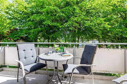Genießen Sie die Ostseeluft auf dem Balkon