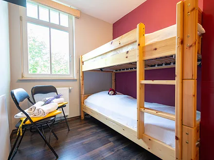 Das zweite Schlafzimmer mit Doppelstockbett