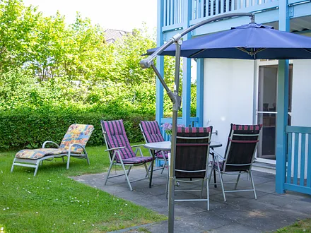 Die möblierte Terrasse