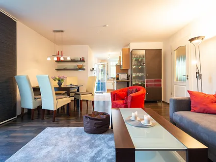 Der offene Wohn- und Essbereich