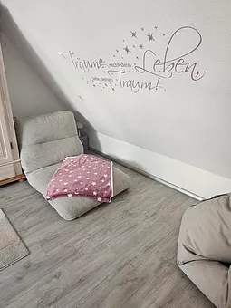 Schlafzimmer,  Relaxsofa und Sitzsack