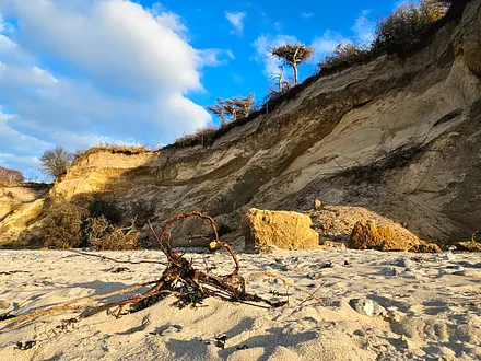 Steilküste bei Kreptitz im Abendlicht