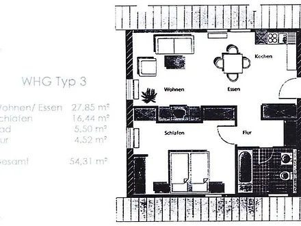 Grundriss der Ferienwohnung