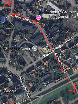 Weg zum Strand über den Schlesierweg