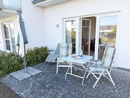 Haus Möwe - Terrasse von der Wohnung 01