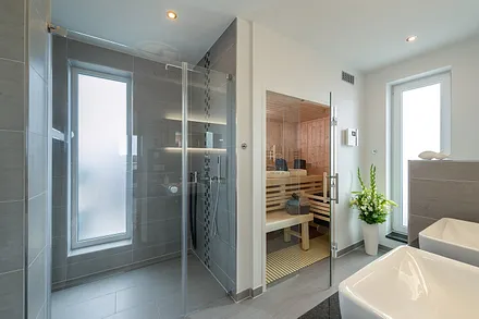 Masterbad mit Sauna