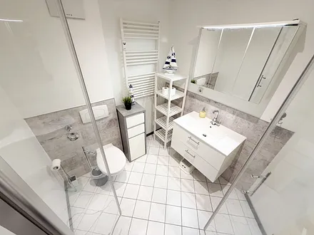 Ferienwohnung 01 Strandgut - Badezimmer