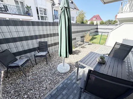 Ferienwohnung 01 Strandgut - Terrasse