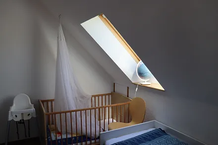 Schlafzimmer 3 mit Einzelbett und Kinderbett