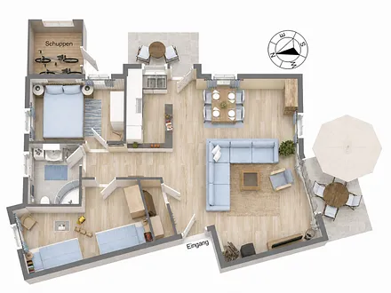 Grundriss der Wohnung