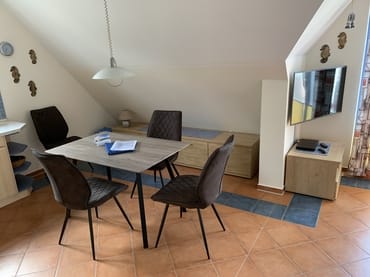 Die Sitzgruppe in der Küche